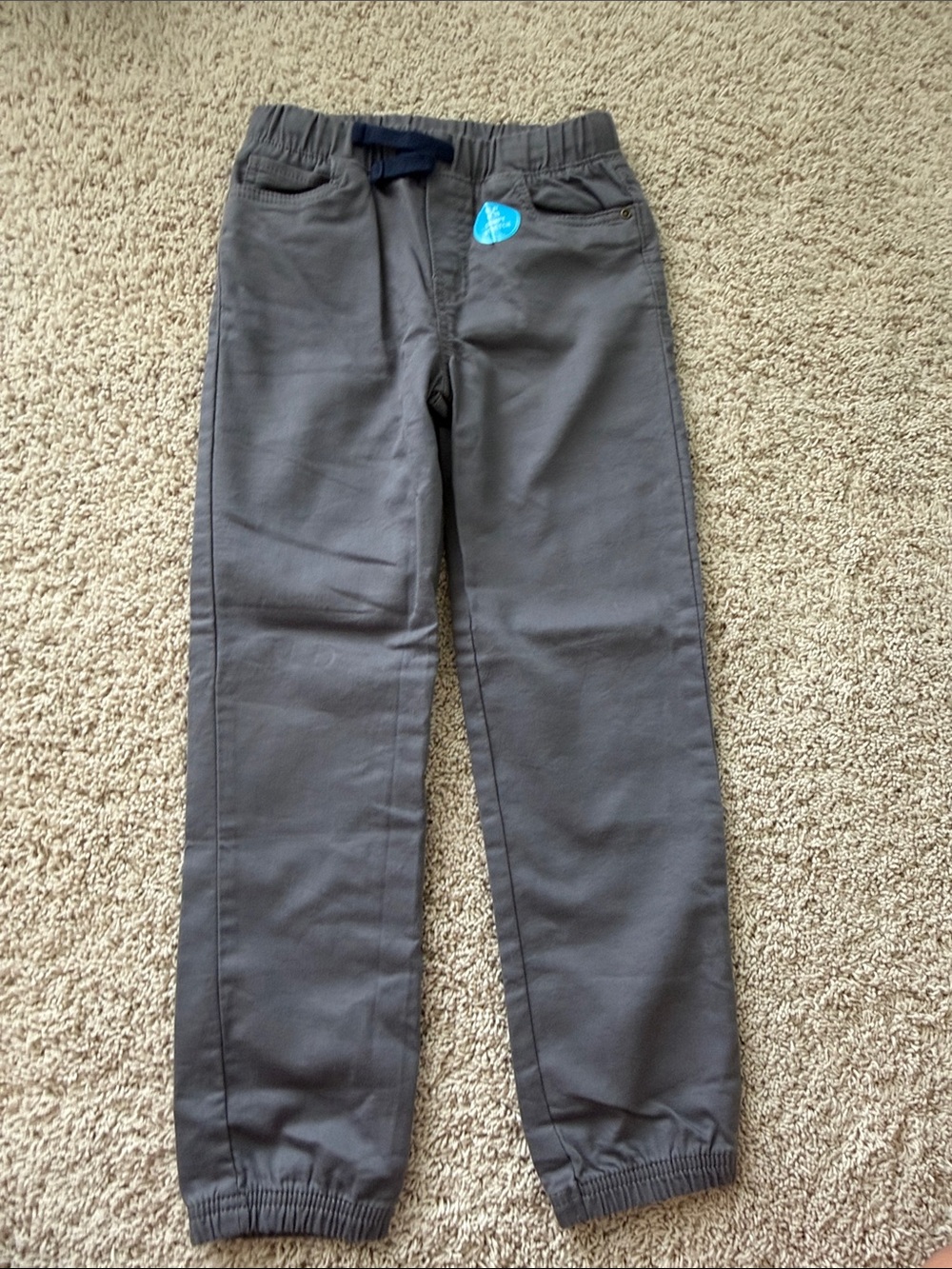 NWOT Carter's boys Charcoal gray Comfy Stretch Pull-On Pants Drawstring size 7